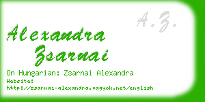 alexandra zsarnai business card